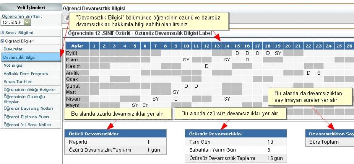 E-okulun Kullanımı Öğrenci - Veli Girişleri