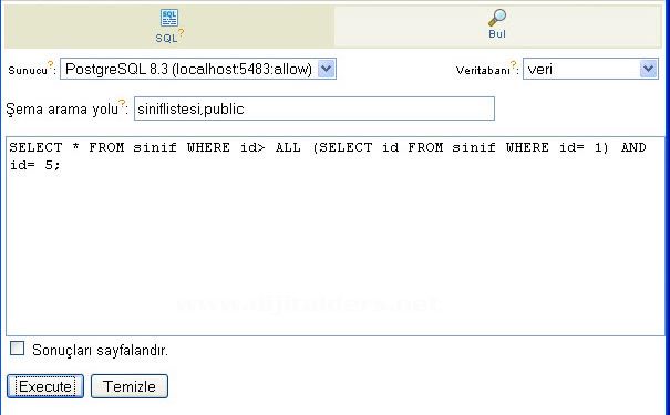 Postgresql Where Kullanımı In Ve Not In, Any, Some, All